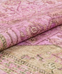Well Woven Gila Machine Washable Vintage Bohemian Medallion Oriental Pink Flat-Weave Distressed Rug
