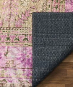 Well Woven Gila Machine Washable Vintage Bohemian Medallion Oriental Pink Flat-Weave Distressed Rug