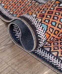 Well Woven Murcia Machine Washable Tribal Ethnic Vintage Red Flat-Weave Rug