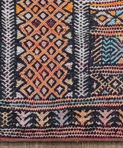 Well Woven Murcia Machine Washable Tribal Ethnic Vintage Red Flat-Weave Rug