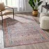 Well Woven Murcia Machine Washable Tribal Ethnic Vintage Red Flat-Weave Rug