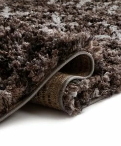 Well Woven Tribal Parley Dark Gray Modern Moroccan Shag Rug