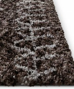 Well Woven Tribal Parley Dark Gray Modern Moroccan Shag Rug