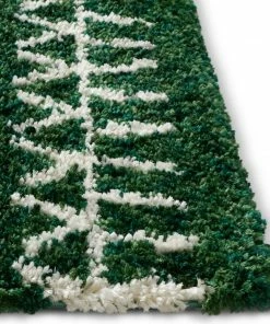 Well Woven Parley Green Modern Moroccan Shag Rug