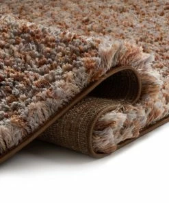 Well Woven Plain Multi Beige Modern Solid Shag Rug