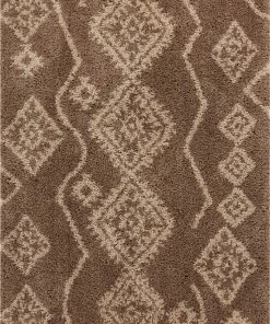 Well Woven Gracious Beige Modern Moroccan Shag Rug