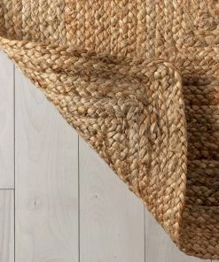 Well Woven Jemma Jute Braided Pattern Natural Hand-Woven Chunky-Textured Rug Jute + Natural