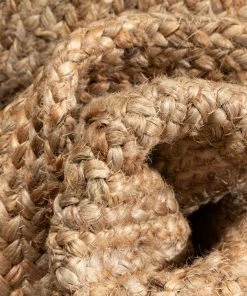 Well Woven Jemma Jute Braided Pattern Natural Hand-Woven Chunky-Textured Rug Jute + Natural