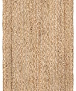 Well Woven Jemma Jute Braided Pattern Natural Hand-Woven Chunky-Textured Rug Jute + Natural