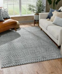 Well Woven Global Charlie Blue Modern Vintage Moroccan Trellis Rug