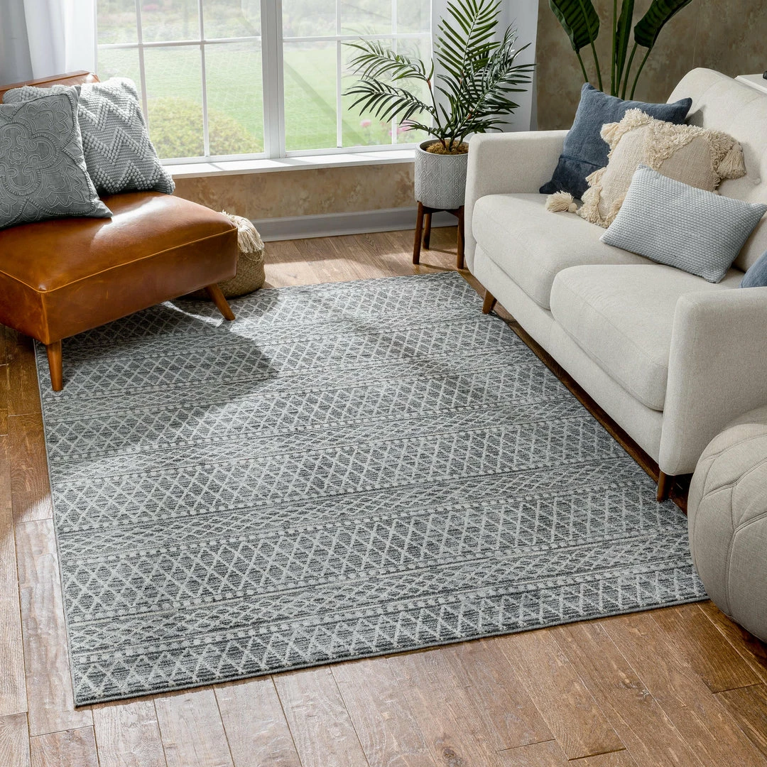 Well Woven Global Charlie Blue Modern Vintage Moroccan Trellis Rug 2 Well Woven Global Charlie Blue Modern Vintage Moroccan Trellis Rug