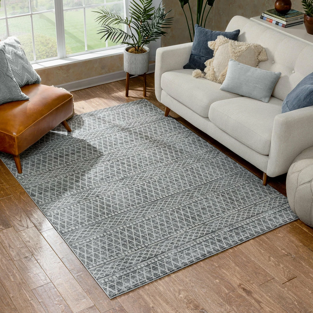 Well Woven Global Charlie Blue Modern Vintage Moroccan Trellis Rug 5 Well Woven Global Charlie Blue Modern Vintage Moroccan Trellis Rug