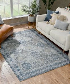 Well Woven Global Abigail Blue Vintage Distressed Geometric Rug 11 Well Woven Global Abigail Blue Vintage Distressed Geometric Rug