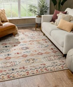 Well Woven Xander Red Vintage Modern Tribal Rug Global