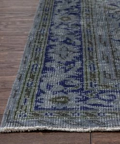 Well Woven Global Arion Grey Overdyed Medallion One-of-a-Kind Handmade Wool Area Rug 6'7