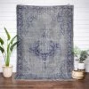 Well Woven Global Arion Grey Overdyed Medallion One-of-a-Kind Handmade Wool Area Rug 6'7" X 9'9"