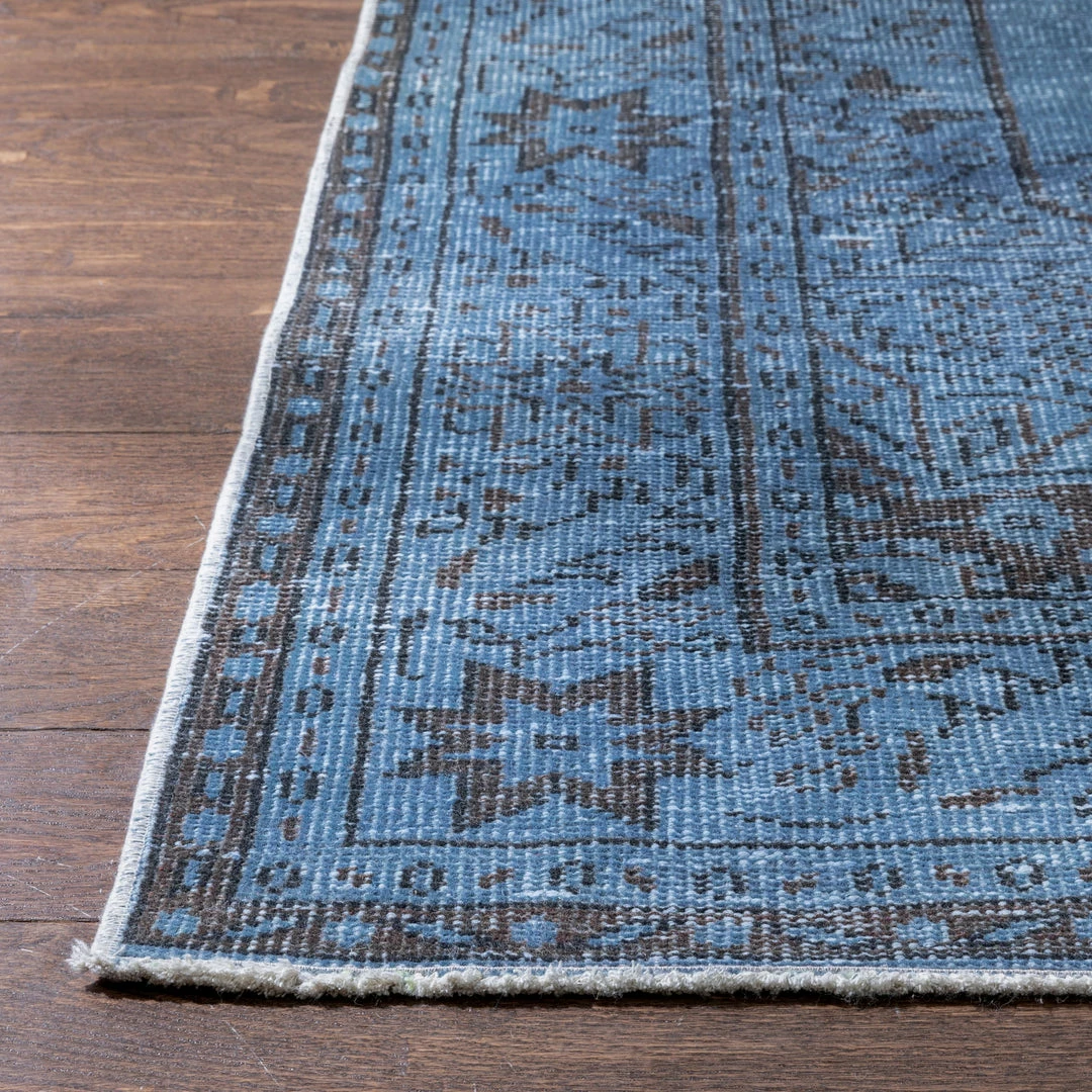 Well Woven Austin Light Blue Overdyed Medallion One-of-a-Kind Handmade Wool Area Rug 6'2" X 10'2" 5 Well Woven Austin Light Blue Overdyed Medallion One-of-a-Kind Handmade Wool Area Rug 6'2" X 10'2"
