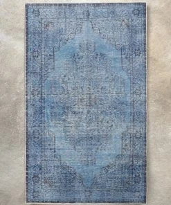 Well Woven Austin Light Blue Overdyed Medallion One-of-a-Kind Handmade Wool Area Rug 6'2" X 10'2" 7 Well Woven Austin Light Blue Overdyed Medallion One-of-a-Kind Handmade Wool Area Rug 6'2