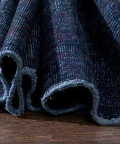 Well Woven Azul Dark Blue Overdyed Medallion One-of-a-Kind Handmade Wool Area Rug 6'3" X 9'4" Global 8 Well Woven Azul Dark Blue Overdyed Medallion One-of-a-Kind Handmade Wool Area Rug 6'3