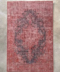 Well Woven Global Cabrenet Pink & Purple Overdyed Medallion One-of-a-Kind Handmade Wool Area Rug 8'8