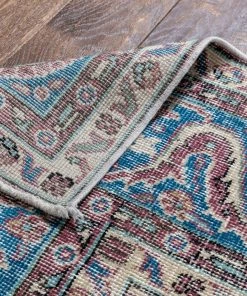 Well Woven Abla Rust & Blue Oriental Medallion One-of-a-Kind Handmade Wool Area Rug 8'6" X 12'5"