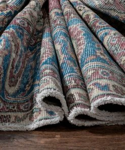 Well Woven Abla Rust & Blue Oriental Medallion One-of-a-Kind Handmade Wool Area Rug 8'6" X 12'5" 8 Well Woven Abla Rust & Blue Oriental Medallion One-of-a-Kind Handmade Wool Area Rug 8'6