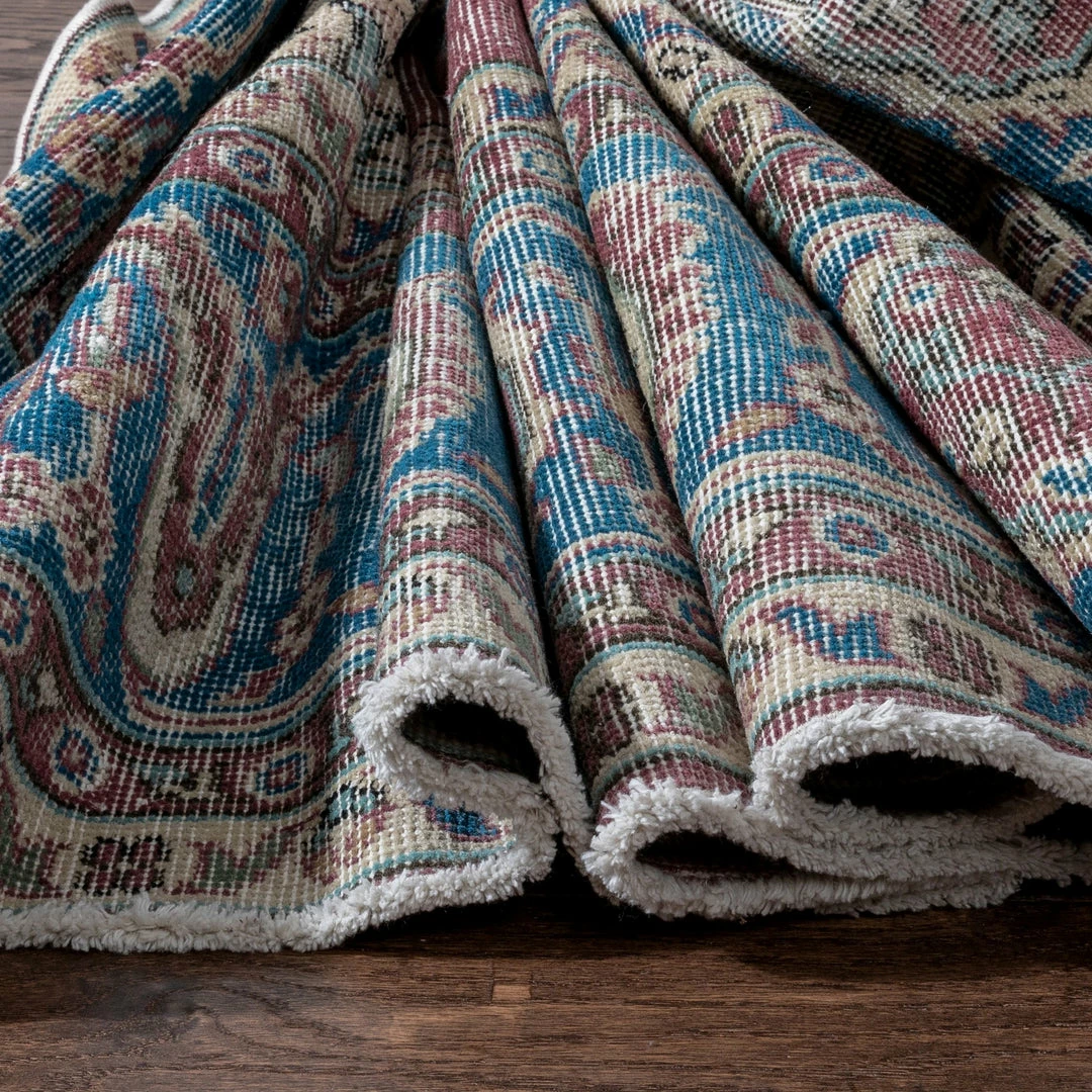 Well Woven Abla Rust & Blue Oriental Medallion One-of-a-Kind Handmade Wool Area Rug 8'6" X 12'5" 4 Well Woven Abla Rust & Blue Oriental Medallion One-of-a-Kind Handmade Wool Area Rug 8'6" X 12'5"