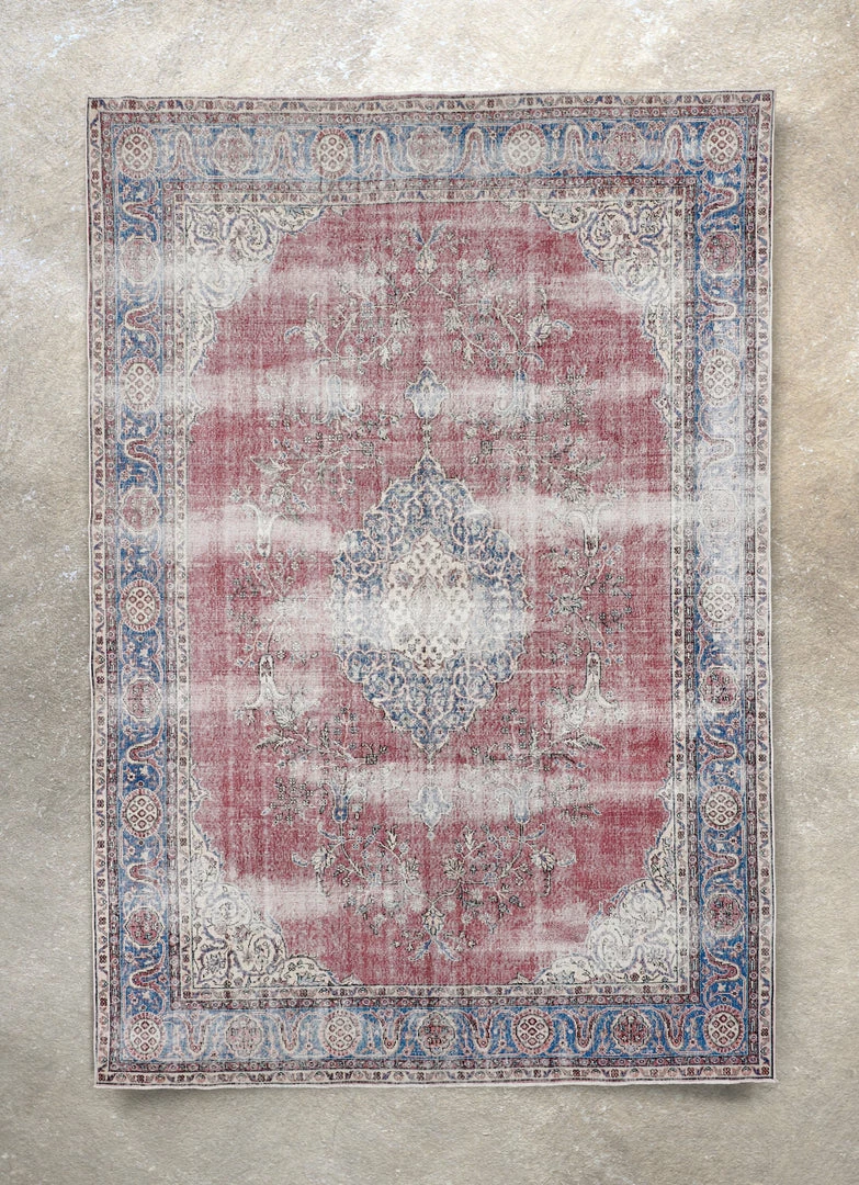 Well Woven Abla Rust & Blue Oriental Medallion One-of-a-Kind Handmade Wool Area Rug 8'6" X 12'5" 3 Well Woven Abla Rust & Blue Oriental Medallion One-of-a-Kind Handmade Wool Area Rug 8'6" X 12'5"
