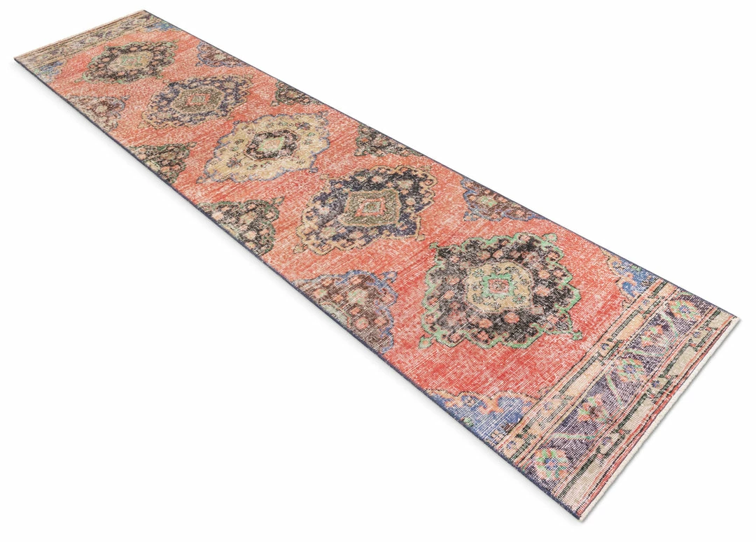 Well Woven Kane Red & Purple Oriental Botanical Border Pattern One-of-a-Kind Handmade Wool Area Rug 2'7" X 11'7" Runner Global 7 Well Woven Kane Red & Purple Oriental Botanical Border Pattern One-of-a-Kind Handmade Wool Area Rug 2'7" X 11'7" Runner Global