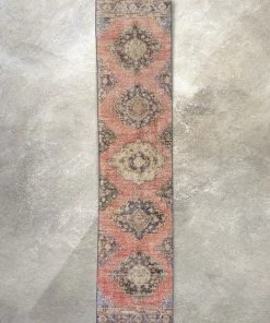 Well Woven Kane Red & Purple Oriental Botanical Border Pattern One-of-a-Kind Handmade Wool Area Rug 2'7" X 11'7" Runner Global