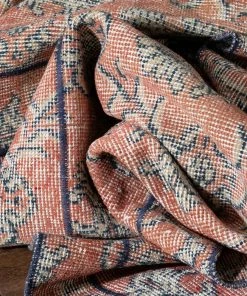 Well Woven Elza Red & Navy Blue Persian Geometric Lattice Pattern One-of-a-Kind Handmade Wool Area Rug 2'7