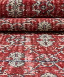 Well Woven Global Lizee Red & Navy Blue Persian Geometric Lattice Pattern One-of-a-Kind Handmade Wool Area Rug 2'7" X 8'10" Runner