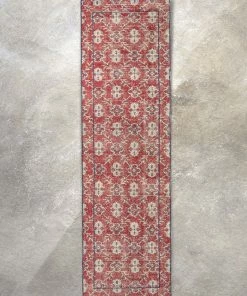 Well Woven Global Lizee Red & Navy Blue Persian Geometric Lattice Pattern One-of-a-Kind Handmade Wool Area Rug 2'7" X 8'10" Runner