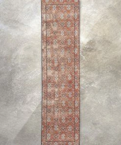 Well Woven Enza Crimson & Navy Blue Persian Geometric Lattice Pattern One-of-a-Kind Handmade Wool Area Rug 2'8" X 10'8" Runner Global