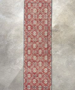Well Woven Global Nizzo Red & Navy Blue Persian Geometric Lattice Pattern One-of-a-Kind Handmade Wool Area Rug 2'7" X 8'10" Runner