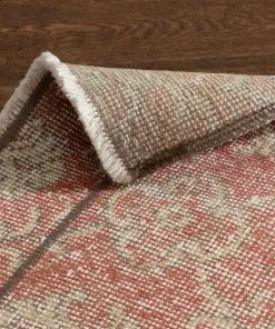 Well Woven Silah Red & Beige Persian Geometric Lattice Pattern One-of-a-Kind Handmade Wool Area Rug 2'7