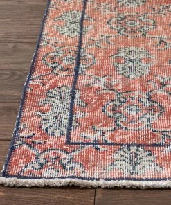Well Woven Global Tuzzi Red & Navy Blue Persian Geometric Lattice Pattern One-of-a-Kind Handmade Wool Area Rug 2'7