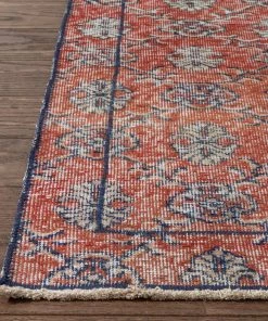 Well Woven Global Ardon Red & Navy Blue Persian Geometric Lattice Pattern One-of-a-Kind Handmade Wool Area Rug 2'8