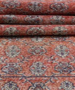 Well Woven Global Ardon Red & Navy Blue Persian Geometric Lattice Pattern One-of-a-Kind Handmade Wool Area Rug 2'8" X 11'3" Runner