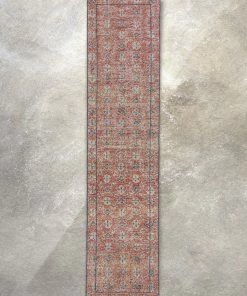 Well Woven Global Ardon Red & Navy Blue Persian Geometric Lattice Pattern One-of-a-Kind Handmade Wool Area Rug 2'8" X 11'3" Runner