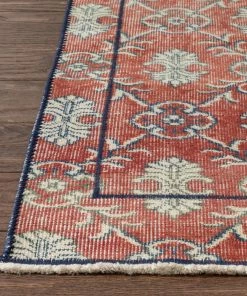 Well Woven Berliana Red & Navy Blue Persian Geometric Lattice Pattern One-of-a-Kind Handmade Wool Area Rug 2'7" X 10'8" Runner Global 10 Well Woven Berliana Red & Navy Blue Persian Geometric Lattice Pattern One-of-a-Kind Handmade Wool Area Rug 2'7