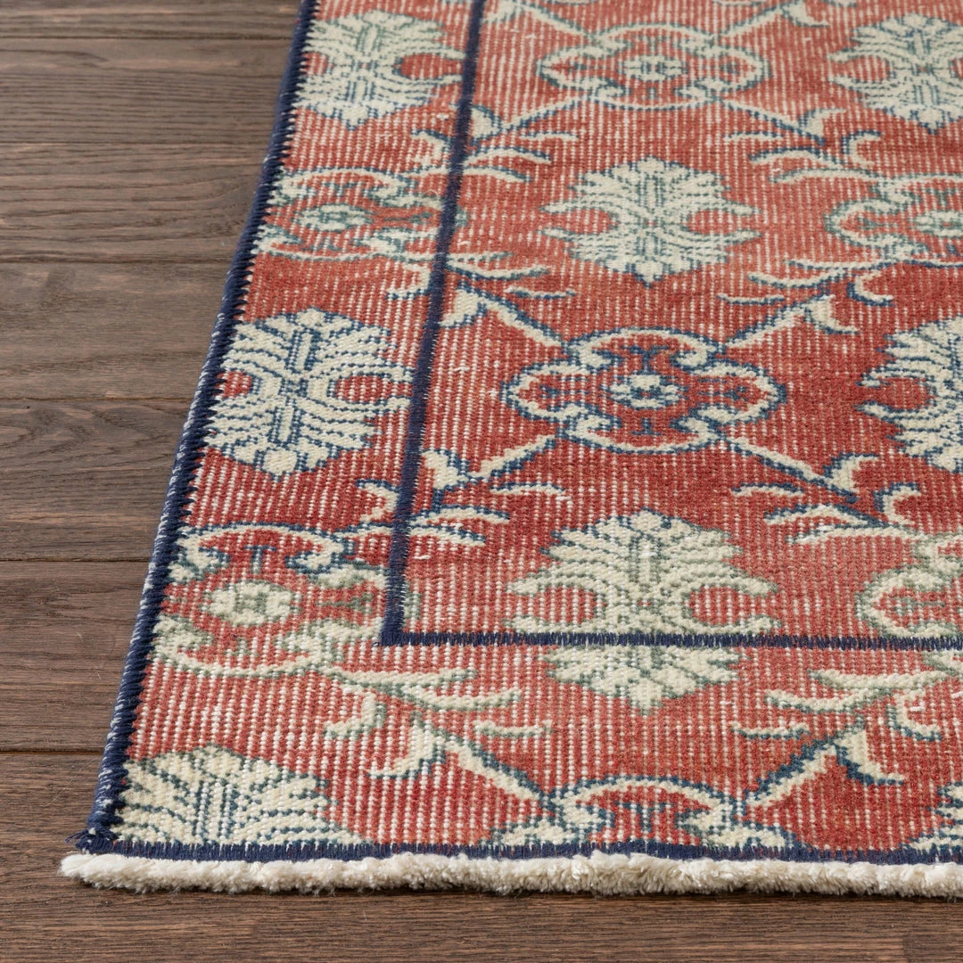 Well Woven Berliana Red & Navy Blue Persian Geometric Lattice Pattern One-of-a-Kind Handmade Wool Area Rug 2'7" X 10'8" Runner Global 4 Well Woven Berliana Red & Navy Blue Persian Geometric Lattice Pattern One-of-a-Kind Handmade Wool Area Rug 2'7" X 10'8" Runner Global