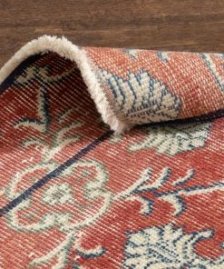 Well Woven Berliana Red & Navy Blue Persian Geometric Lattice Pattern One-of-a-Kind Handmade Wool Area Rug 2'7" X 10'8" Runner Global 12 Well Woven Berliana Red & Navy Blue Persian Geometric Lattice Pattern One-of-a-Kind Handmade Wool Area Rug 2'7