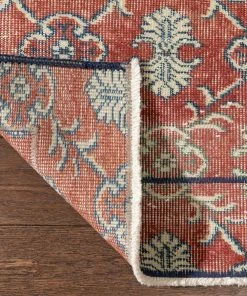 Well Woven Berliana Red & Navy Blue Persian Geometric Lattice Pattern One-of-a-Kind Handmade Wool Area Rug 2'7" X 10'8" Runner Global 9 Well Woven Berliana Red & Navy Blue Persian Geometric Lattice Pattern One-of-a-Kind Handmade Wool Area Rug 2'7