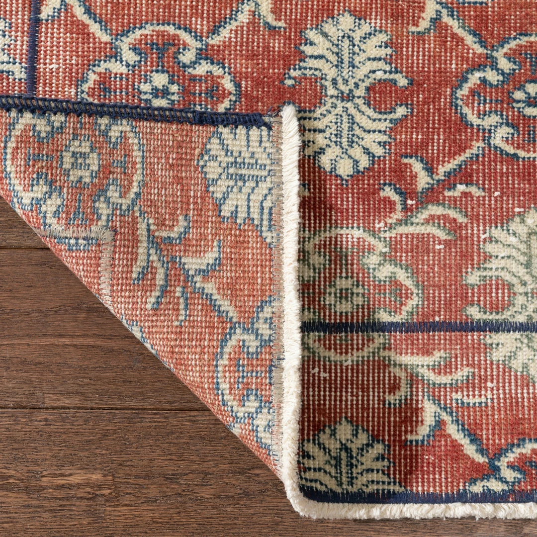 Well Woven Berliana Red & Navy Blue Persian Geometric Lattice Pattern One-of-a-Kind Handmade Wool Area Rug 2'7" X 10'8" Runner Global 3 Well Woven Berliana Red & Navy Blue Persian Geometric Lattice Pattern One-of-a-Kind Handmade Wool Area Rug 2'7" X 10'8" Runner Global