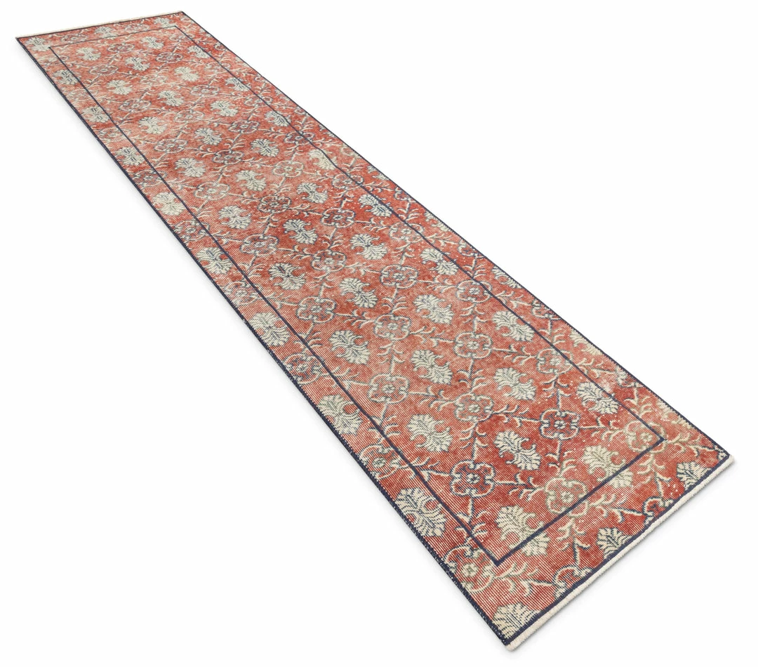 Well Woven Berliana Red & Navy Blue Persian Geometric Lattice Pattern One-of-a-Kind Handmade Wool Area Rug 2'7" X 10'8" Runner Global 7 Well Woven Berliana Red & Navy Blue Persian Geometric Lattice Pattern One-of-a-Kind Handmade Wool Area Rug 2'7" X 10'8" Runner Global