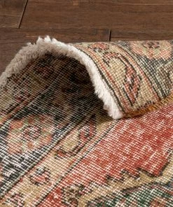 Well Woven Obize Burnt Orange Oriental Botanical Border Pattern One-of-a-Kind Handmade Wool Area Rug 2'9