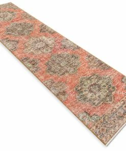 Well Woven Obize Burnt Orange Oriental Botanical Border Pattern One-of-a-Kind Handmade Wool Area Rug 2'9