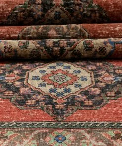 Well Woven Obize Burnt Orange Oriental Botanical Border Pattern One-of-a-Kind Handmade Wool Area Rug 2'9" X 10'9" Runner Global