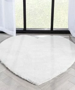 Well Woven Crest Modern Glam Faux Fur Plush White Shag Rug